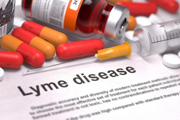 Lyme disease pills and needle