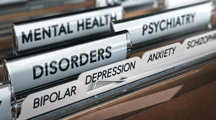 Mental Health Disorder file cabinet tabs